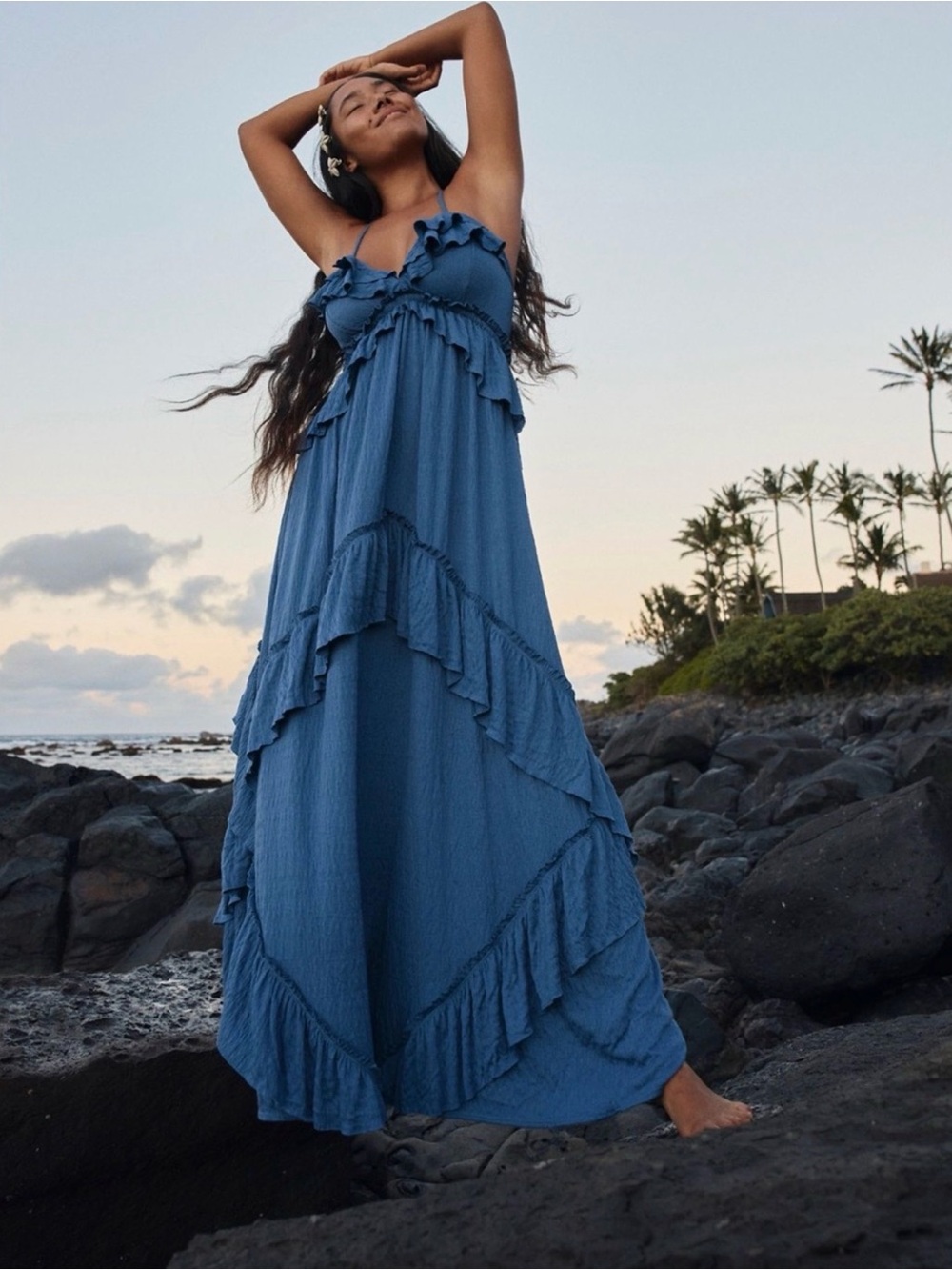 Free People Santa Luz Maxi Dress in Washed